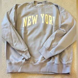 BRANDY MELLVILE purple new york overszied crew neck
